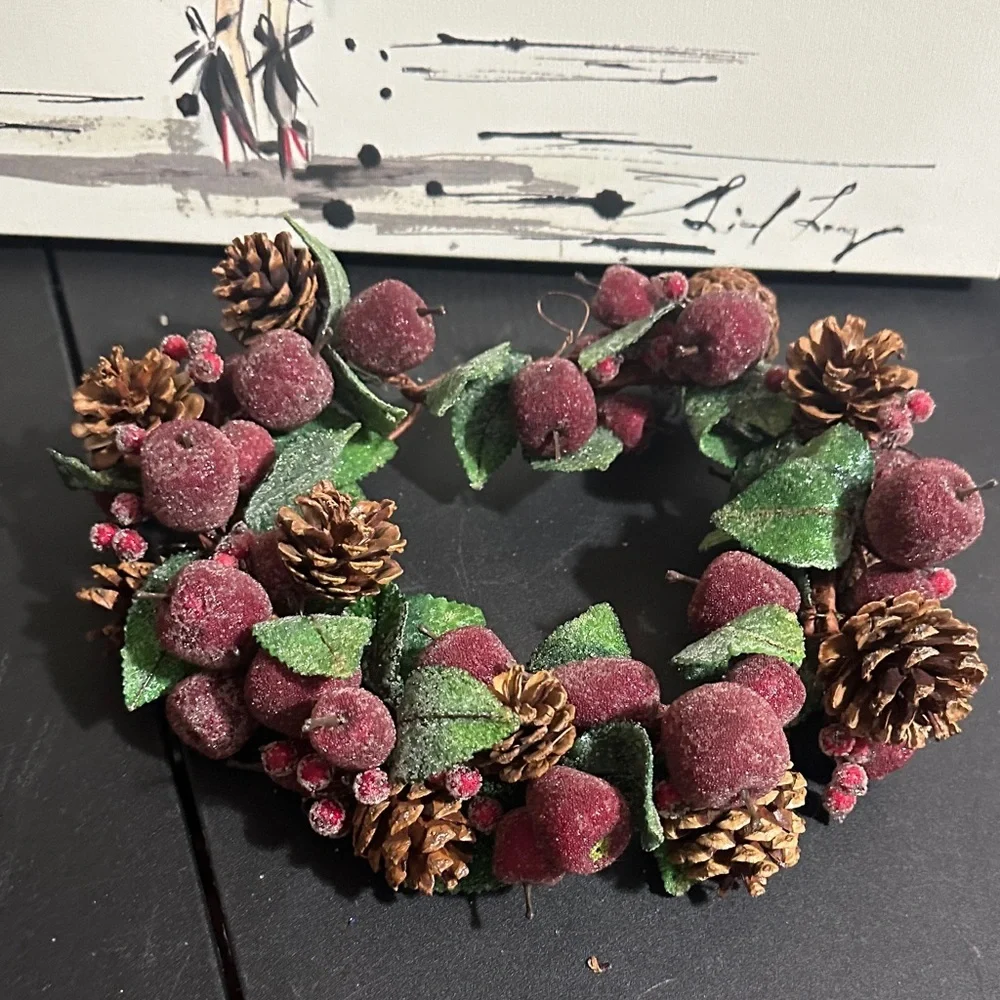 Pier 1 Christmas candle ring 11”